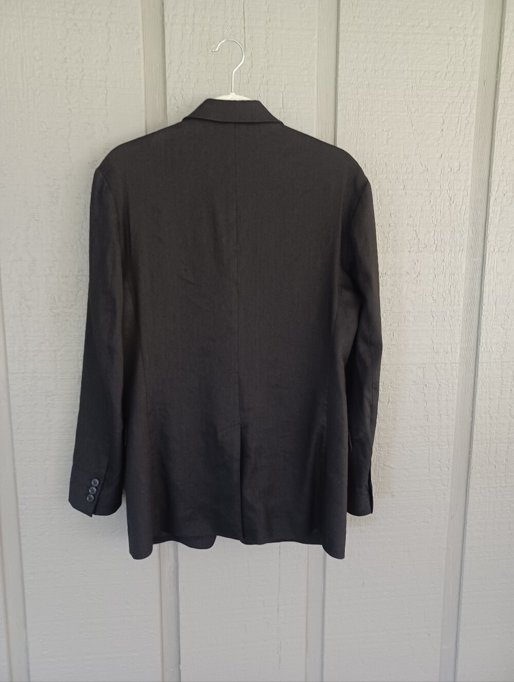 Frame Grandfather Jacket Blazer Size XS Women Linen Blend Black Quiet Luxury - Picture 6 of 15